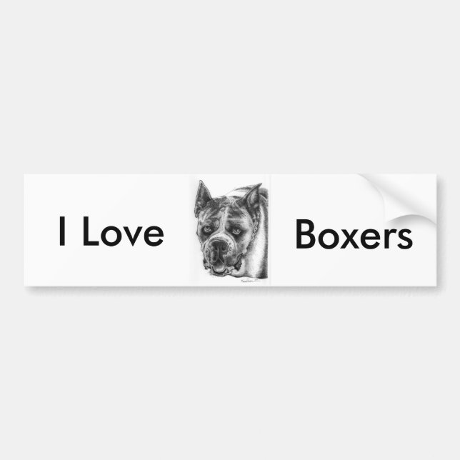 Adesivo Para Carro Desenho do Boxer (Frente)