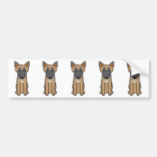 Adesivo Para Carro Desenhos animados do cão de Malinois do belga