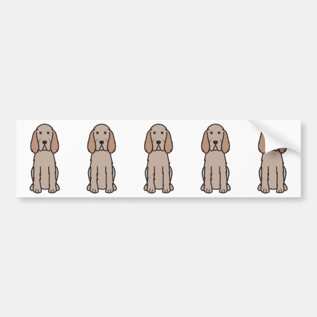 Adesivo Para Carro Desenhos animados do cão de Spinone Italiano (Frente)