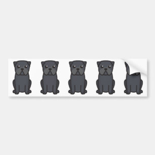 Adesivo Para Carro Desenhos animados do cão do Pug