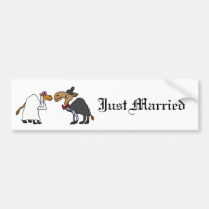 Adesivo Para Carro Desenhos animados engraçados do casamento dos