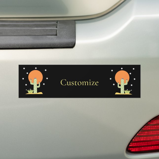 Adesivo Para Carro Desert Cactus Sun Thunder_Cove (No carro)