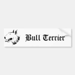 Adesivo Para Carro Design artístico da raça do cão de bull terrier