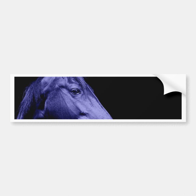 Adesivo Para Carro Design azul do cavalo (Frente)