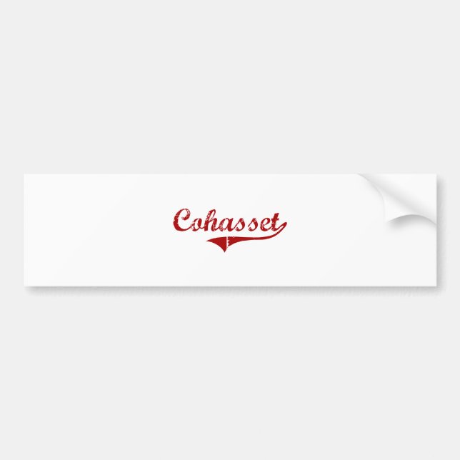 Adesivo Para Carro Design clássico de Cohasset Massachusetts (Frente)
