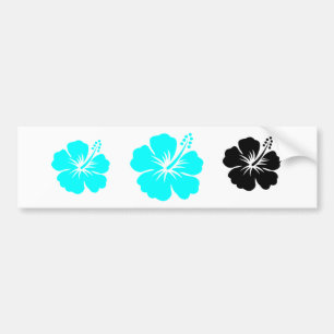 Adesivo Para Carro Design da flor do hibiscus do Aqua