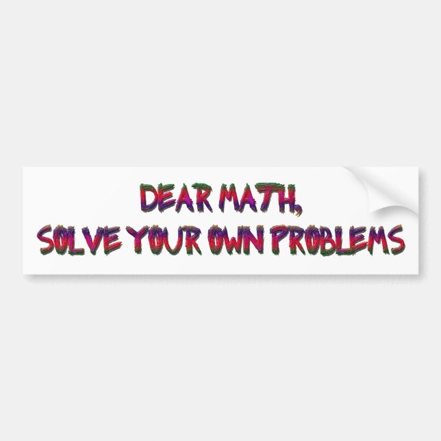 Adesivo Para Carro design da matemática para meu professor (Frente)
