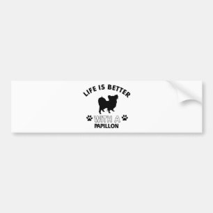 Adesivo Para Carro Design da raça do cão de Papillon
