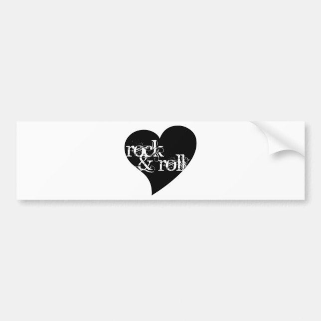 Adesivo Para Carro Design da rocha & do rolo do amor (Frente)