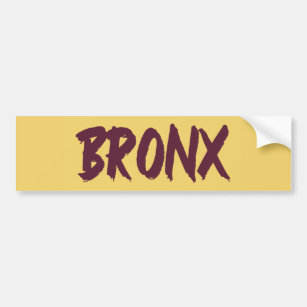 Adesivo Para Carro Design de Base de Texto do Bronx no Retorno Amarel
