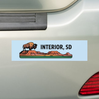 Adesivo Para Carro Design de Bisonte do Interior do Badlands de Dakot