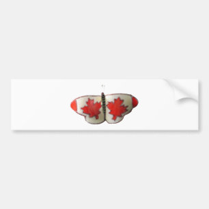 Adesivo Para Carro Design de Borboleta de Bandeira Canadiana