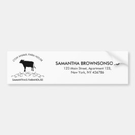 Adesivo Para Carro Design de Fazenda de Laticínios Rústica | Logotipo
