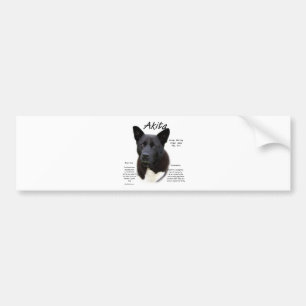 Adesivo Para Carro Design de História de Akita Negro