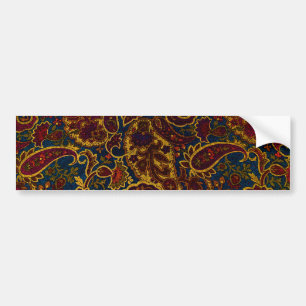 Adesivo Para Carro Design de paisley castanho-escuro da safena