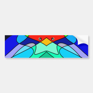 Adesivo Para Carro Design do abstrato do cardeal do vitral