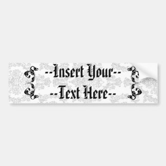 Adesivo Para Carro Design do monograma do damasco