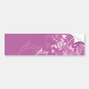 Adesivo Para Carro design floral cor-de-rosa bonito