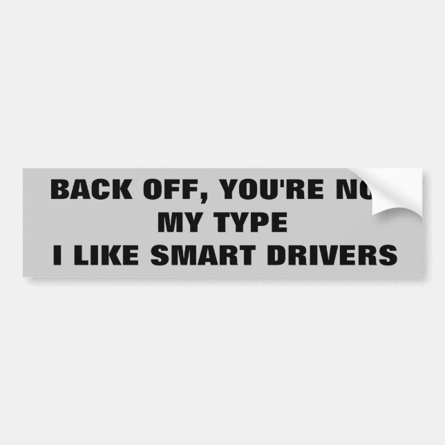 Adesivo Para Carro Desligar Eu gosto de drivers inteligentes (Frente)