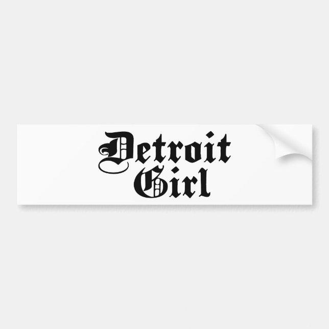 Adesivo Para Carro Detroit Girl (Frente)