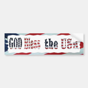 ADESIVO PARA CARRO DEUS ABENÇOE A ETIQUETA DE USA-BUMPER