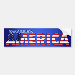 Adesivo Para Carro Deus abençoe América