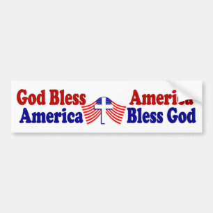 Adesivo Para Carro Deus abençoe América - América abençoa o deus
