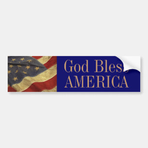 Adesivo Para Carro Deus abençoe America Bumper Sticker