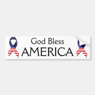 Adesivo Para Carro deus abençoe America Bumper Sticker