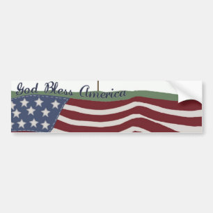 Adesivo Para Carro deus abençoe America Bumper Sticker