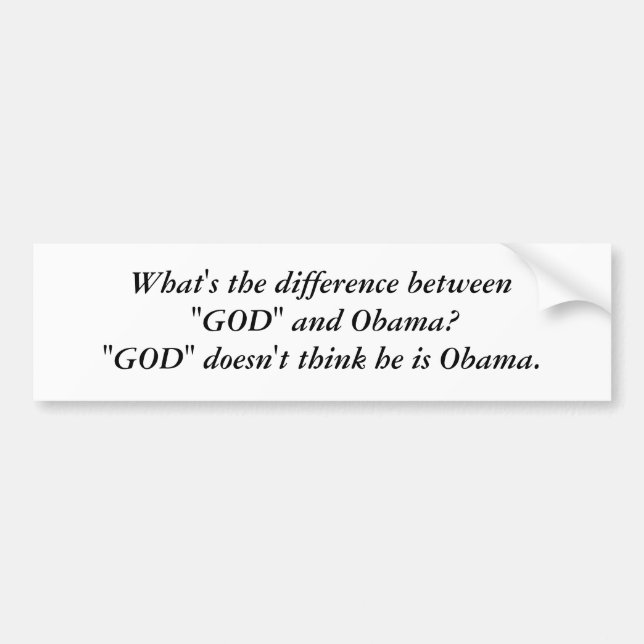 Adesivo Para Carro DEUS e Obama (Frente)