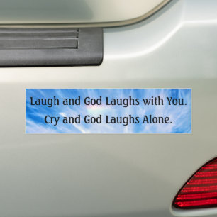 Adesivo Para Carro Deus Ri Irreverente Engraçado