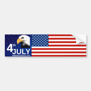 Adesivo Para Carro Dia da Independência em 4 de julho