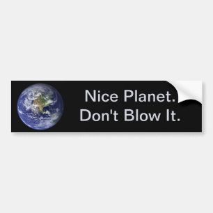 Adesivo Para Carro Dia da Terra: Planeta agradável--Não o funda