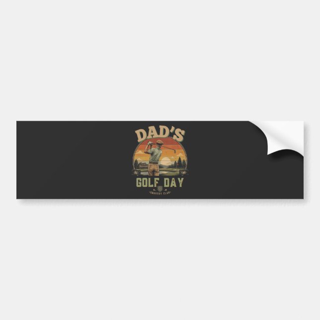 Adesivo Para Carro Dia de Golfe do Papai (Frente)