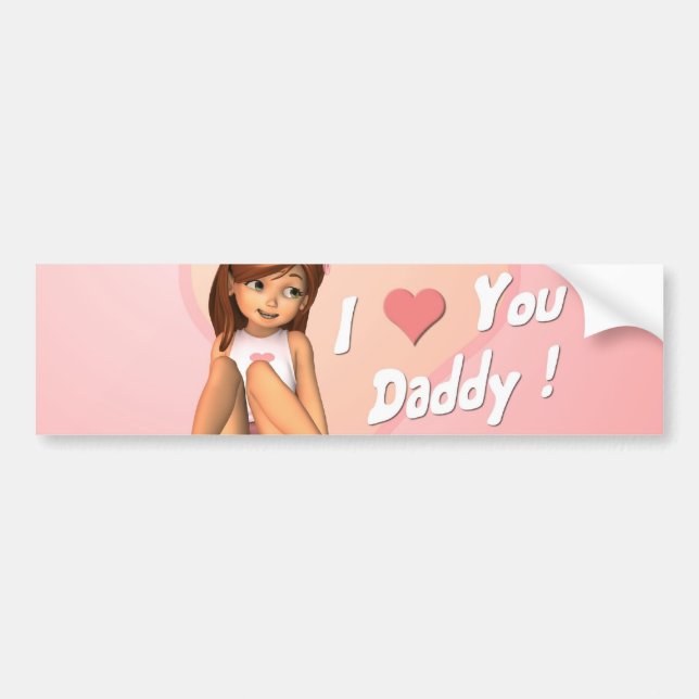 Adesivo Para Carro Dia de os pais Sadie Bumper Sticker (Frente)