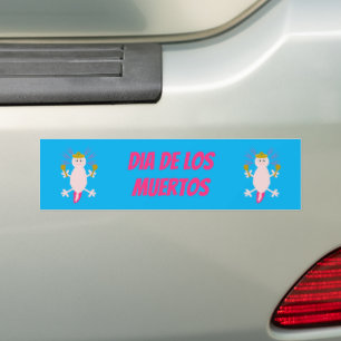 Adesivo Para Carro Dia dos Mortos do Costume do Axolotl Mexicano