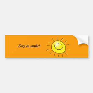 Adesivo Para Carro Dia ensolarado, sol de sorriso, dia a sorrir!