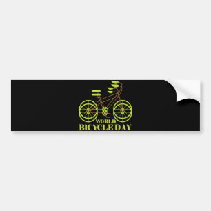 Adesivo Para Carro Dia Mundial da Bicicleta