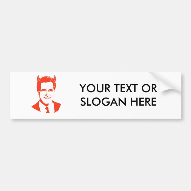 Adesivo Para Carro Diabo de Romney (Frente)