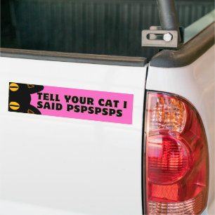 Adesivo Para Carro Diga ao seu gato que eu disse PSPSPSPS