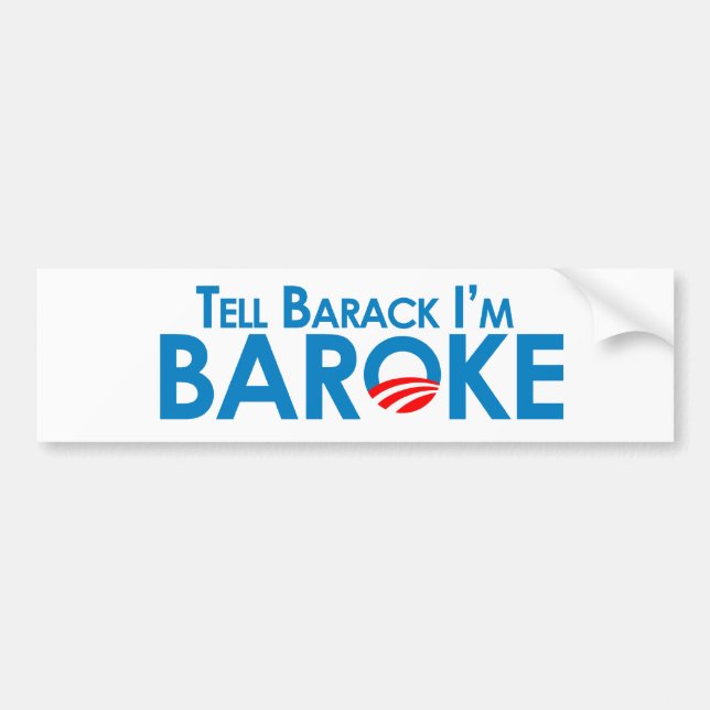 Adesivo Para Carro Diga Barack Im Baroke (Frente)