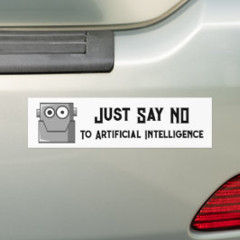 Adesivo Para Carro Diga Não ao Cartão Postal da Inteligência Artifici