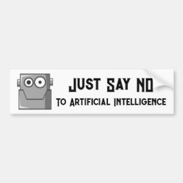 Adesivo Para Carro Diga Não ao Cartão Postal da Inteligência Artifici