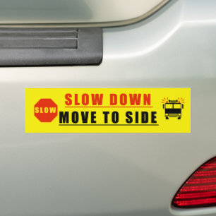 Adesivo Para Carro Diminua a velocidade e vá para o lado