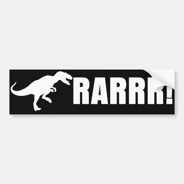Adesivo Para Carro Dinossauro RARRR! (Frente)