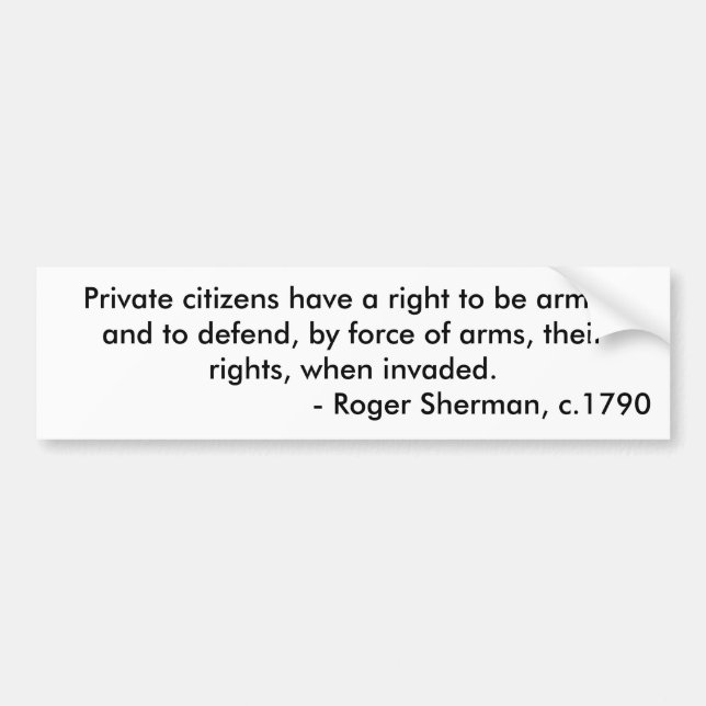 Adesivo Para Carro Direitos de cidadania de carregar os braços (Frente)