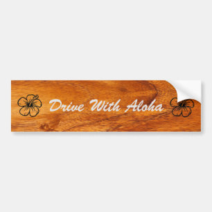 Adesivo Para Carro Dirija com Aloha