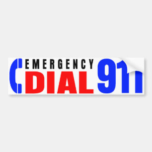 Adesivo Para Carro Disque a etiqueta 5 de 911 polícias