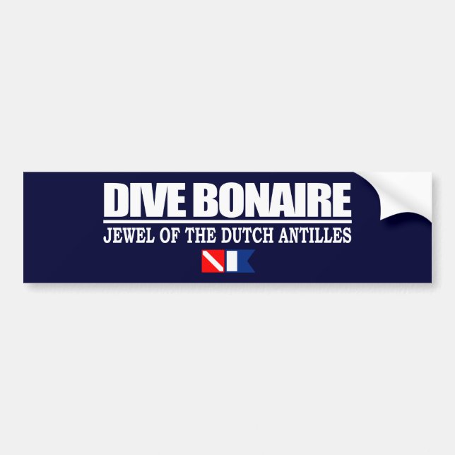 Adesivo Para Carro Dive Bonaire Bumpersticker (Frente)